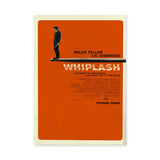 Movie Typography Wall Art Poster – Minimalist Orange Whiplash Print
