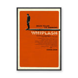 Movie Typography Wall Art Poster – Minimalist Orange Whiplash Print