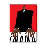Music Portrait Modern Wall Art Print – Red Piano Player Print