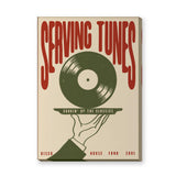 Music Typography Retro Wall Art Poster – Serving Tunes Vinyl Record Print