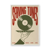 Music Typography Retro Wall Art Poster – Serving Tunes Vinyl Record Print