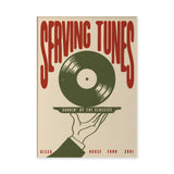 Music Typography Retro Wall Art Poster – Serving Tunes Vinyl Record Print