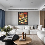 Music Typography Retro Wall Decor – Cassette Live Performance Print
