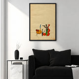 Music Vintage Wall Art Print – Whimsical Jazz Band Illustration