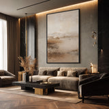 Neutral Abstract Landscape Minimalist Wall Decor – Soft Beige Nature Print