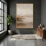 Neutral Abstract Landscape Minimalist Wall Decor – Soft Beige Nature Print