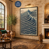 Ocean Wave Traditional Wall Art Print – Japanese Woodblock Mountain Print