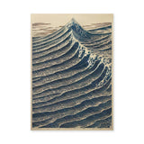 Ocean Wave Traditional Wall Art Print – Japanese Woodblock Mountain Print