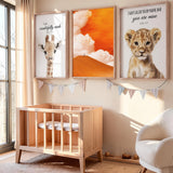 Orange Desert Dune Modern Wall Decor – Lone Figure Beneath Dramatic Clouds