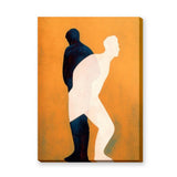 Overlapping Figures Abstract Wall Art Print – Orange Human Silhouette Print