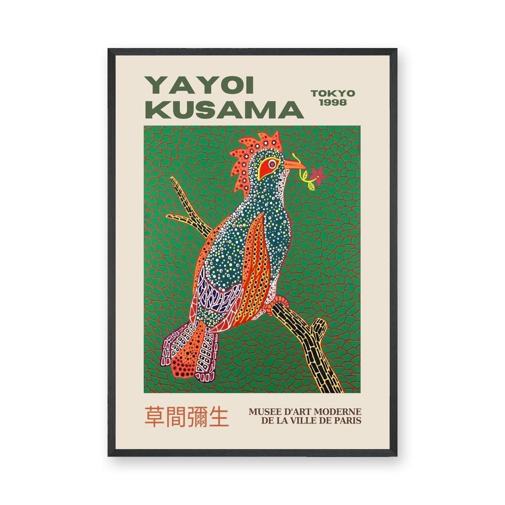 Patterned Bird Pop Art Wall Art Poster – Kusama Tokyo 1998 Print