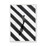 Photography Minimalist Wall Art Poster – Black White Crosswalk Portrait