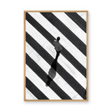 Photography Minimalist Wall Art Poster – Black White Crosswalk Portrait