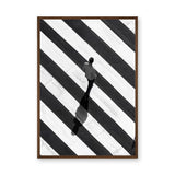 Photography Minimalist Wall Art Poster – Black White Crosswalk Portrait