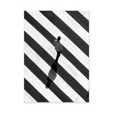 Photography Minimalist Wall Art Poster – Black White Crosswalk Portrait