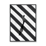 Photography Minimalist Wall Art Poster – Black White Crosswalk Portrait