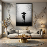 Photography Modern Minimalist Wall Art Poster – Romantic Umbrella Couple Print