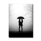 Photography Modern Minimalist Wall Art Poster – Romantic Umbrella Couple Print