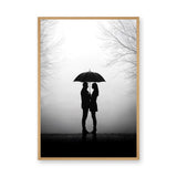 Photography Modern Minimalist Wall Art Poster – Romantic Umbrella Couple Print