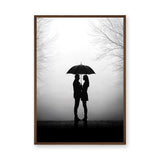 Photography Modern Minimalist Wall Art Poster – Romantic Umbrella Couple Print