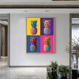 Pineapple Pop Art Wall Art Poster – Colorful Tropical Fruit Grid