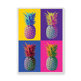 Pineapple Pop Art Wall Art Poster – Colorful Tropical Fruit Grid