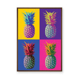 Pineapple Pop Art Wall Art Poster – Colorful Tropical Fruit Grid