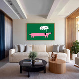 Pink Dog Pop Art Wall Decor – Funny Pissmelke Thought Bubble