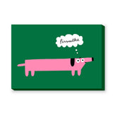 Pink Dog Pop Art Wall Decor – Funny Pissmelke Thought Bubble