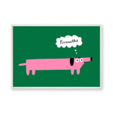 Pink Dog Pop Art Wall Decor – Funny Pissmelke Thought Bubble