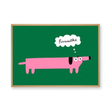 Pink Dog Pop Art Wall Decor – Funny Pissmelke Thought Bubble