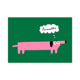 Pink Dog Pop Art Wall Decor – Funny Pissmelke Thought Bubble