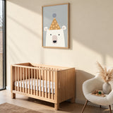 Polar Bear Kids Wall Art Print – Cute Minimalist Nursery Party Bear