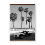 Pontiac GTO Coastal Vintage Wall Art Poster – Palm Tree Seaside Photograph