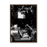 Porsche 911 Targa Vintage Wall Art Print – Black and White Street Photo