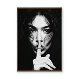 Portrait Modern Wall Decor – Black and White No Silence Woman Print