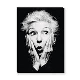 Portrait Photography Modern Wall Art Poster – Black and White Surprised Face