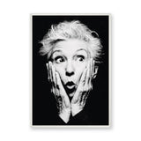 Portrait Photography Modern Wall Art Poster – Black and White Surprised Face