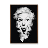 Portrait Photography Modern Wall Art Poster – Black and White Surprised Face