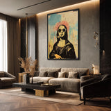 Portrait Pop Art Wall Decor – Mona Lisa With Sunglasses and Pipe