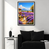 Provence Lavender Fields Vintage Wall Art Poster – Plateau de Valensole Print