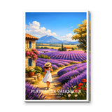 Provence Lavender Fields Vintage Wall Art Poster – Plateau de Valensole Print