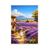 Provence Lavender Fields Vintage Wall Art Poster – Plateau de Valensole Print