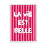 Quote Typography Wall Decor – Pink French Saying in Retro Pop Style