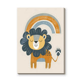 Rainbow Lion Kids Nursery Wall Art Print – Cute Boho Animal Print