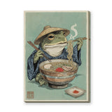 Ramen Frog Traditional Vintage Wall Art Poster – Japanese Ramen Illustration