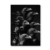 Raven Photography Modern Wall Art Print – Dramatic Black and White Bird Print