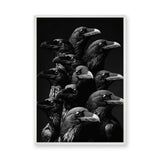 Raven Photography Modern Wall Art Print – Dramatic Black and White Bird Print