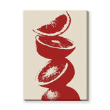 Red Citrus Still Life Modern Wall Art Poster – Minimal Fruit Slice Print