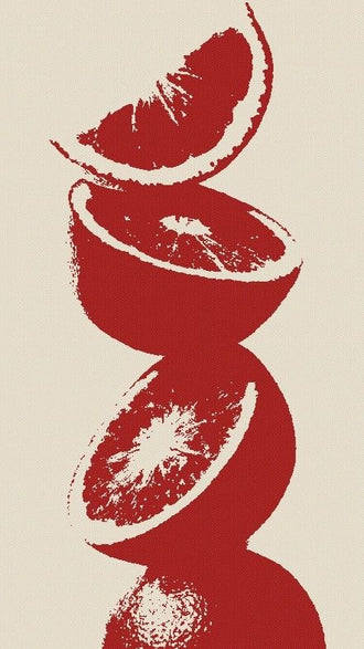 Red Citrus Still Life Modern Wall Art Poster – Minimal Fruit Slice Print